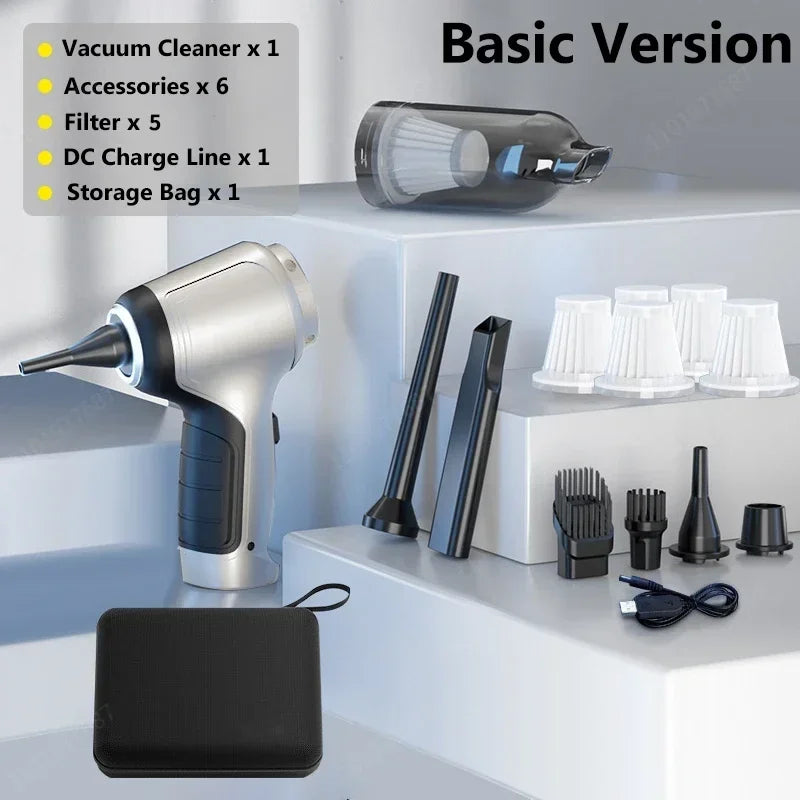 Powerful 95000Pa Cordless Handheld Vacuum Cleaner - Perfect for Car, Home, and Keyboard Cleaning!