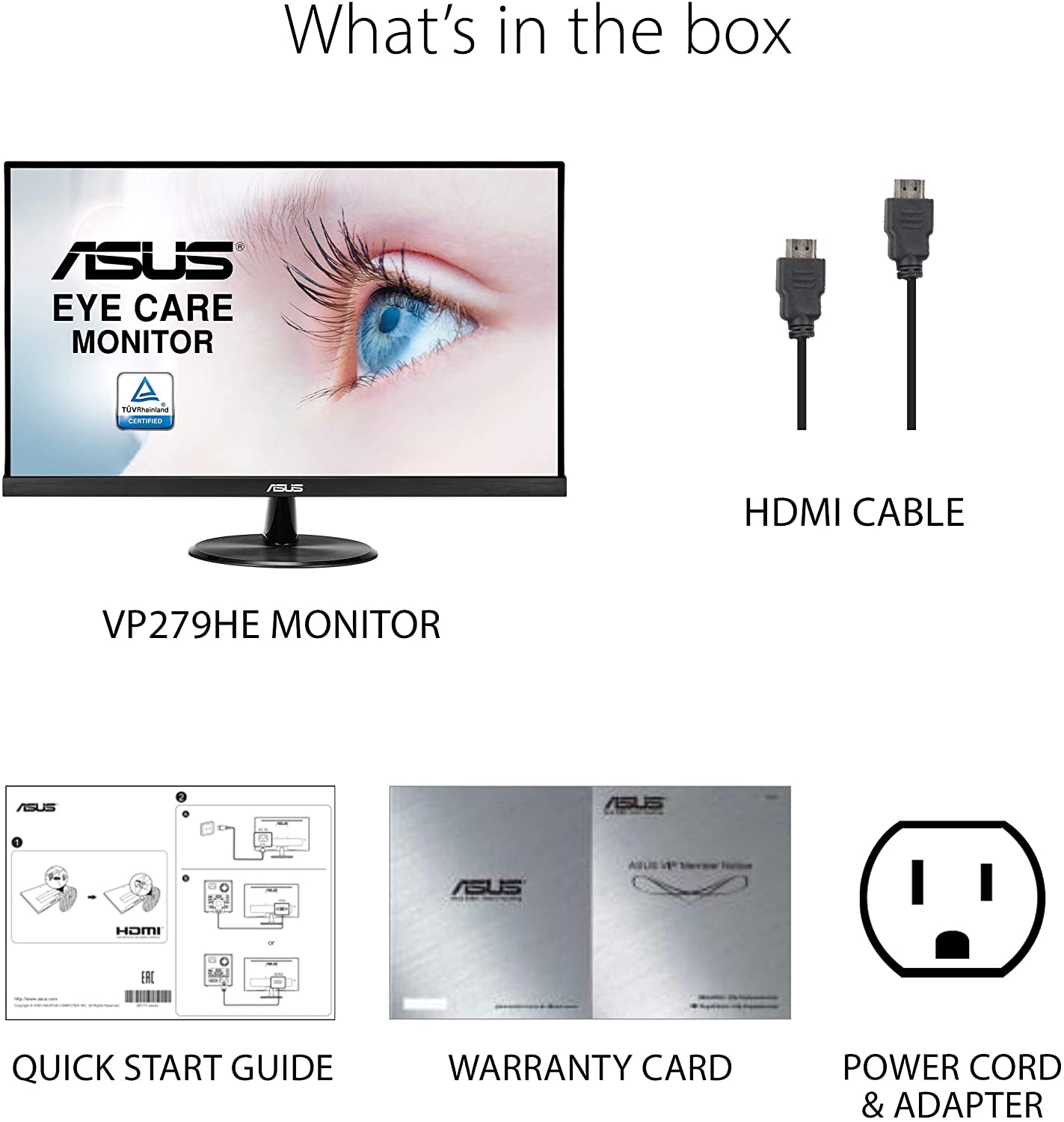 VP279HE 27" Full HD IPS Monitor - 75Hz, Adaptive-Sync, Eye Care, Frameless Design, VESA Mountable