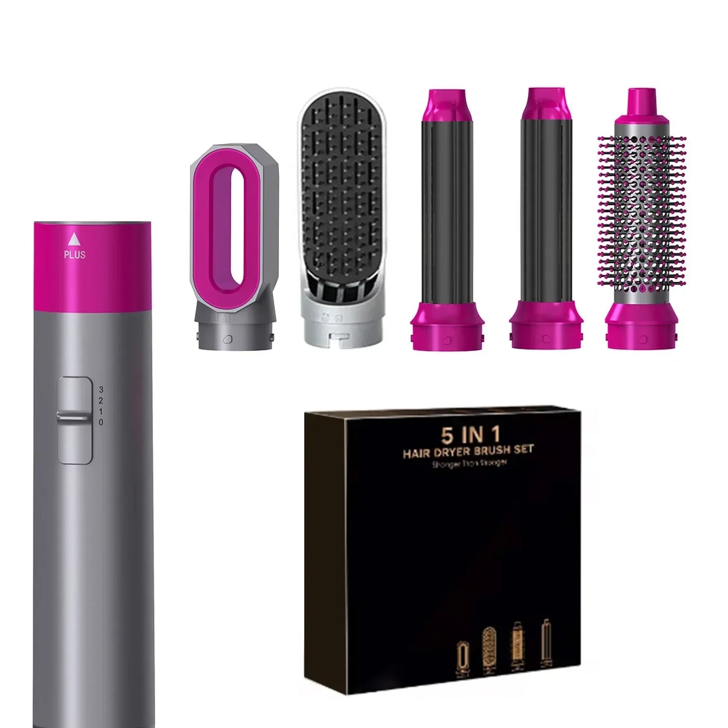 5-in-1 Multi-Function Hair Styling Set: Hairdryer, Straightener, Curling Iron & Hot Air Comb