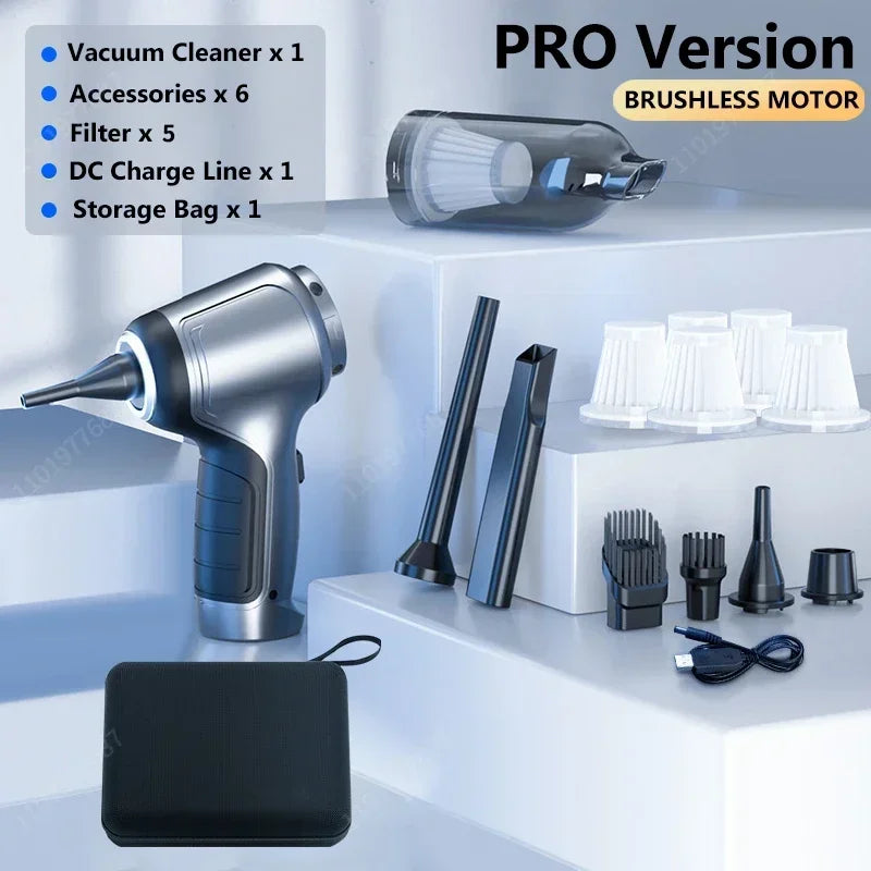 Powerful 95000Pa Cordless Handheld Vacuum Cleaner - Perfect for Car, Home, and Keyboard Cleaning!