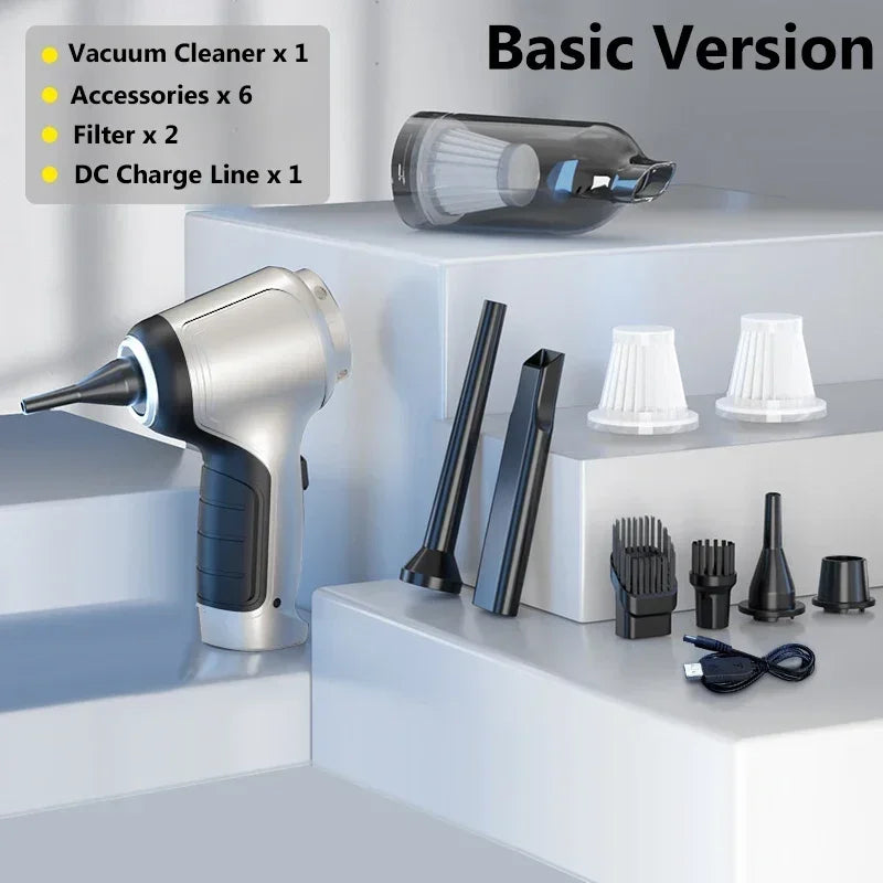 Powerful 95000Pa Cordless Handheld Vacuum Cleaner - Perfect for Car, Home, and Keyboard Cleaning!