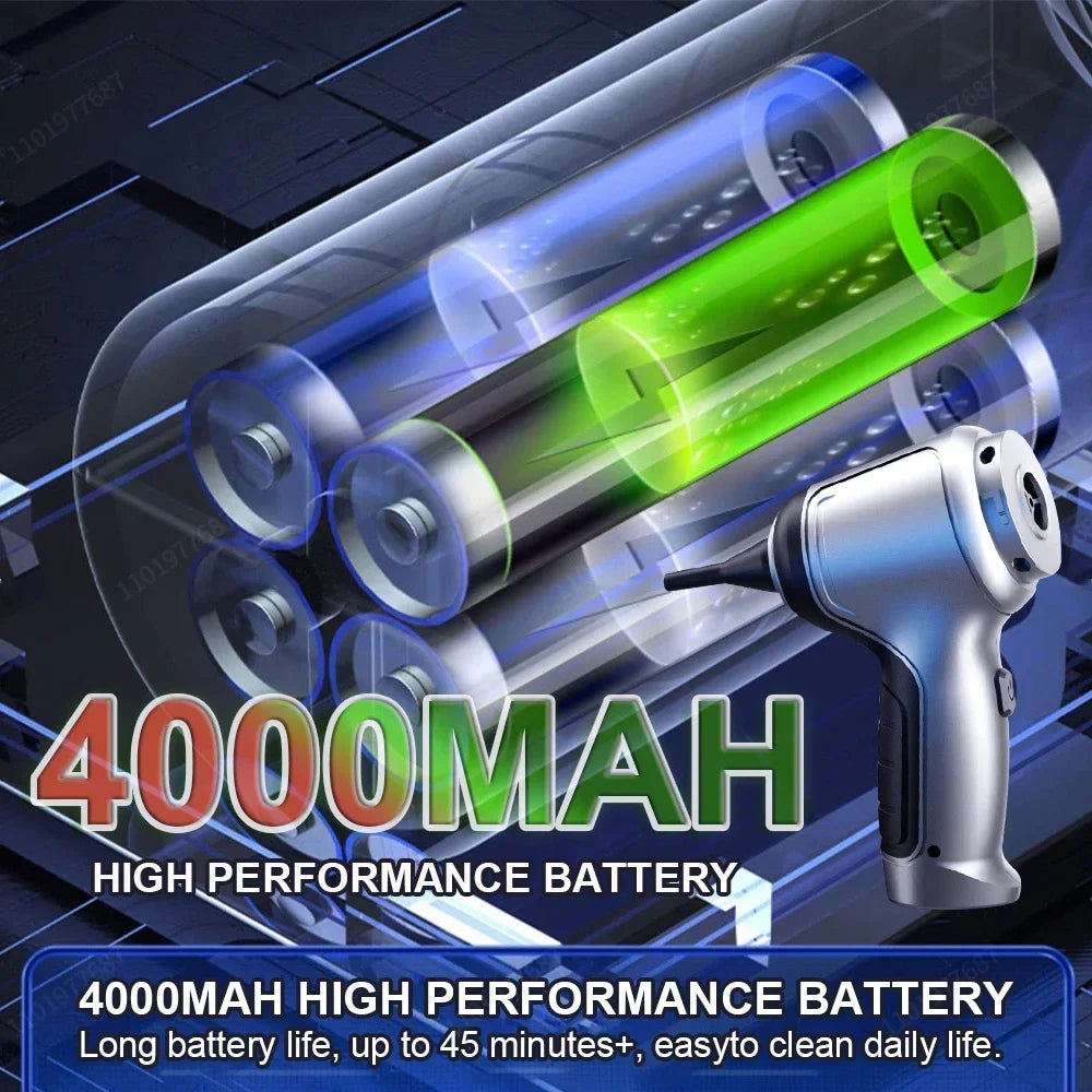 Powerful 95000Pa Cordless Handheld Vacuum Cleaner - Perfect for Car, Home, and Keyboard Cleaning!