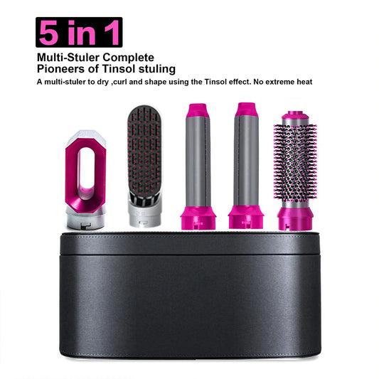5-in-1 Multi-Function Hair Styling Set: Hairdryer, Straightener, Curling Iron & Hot Air Comb