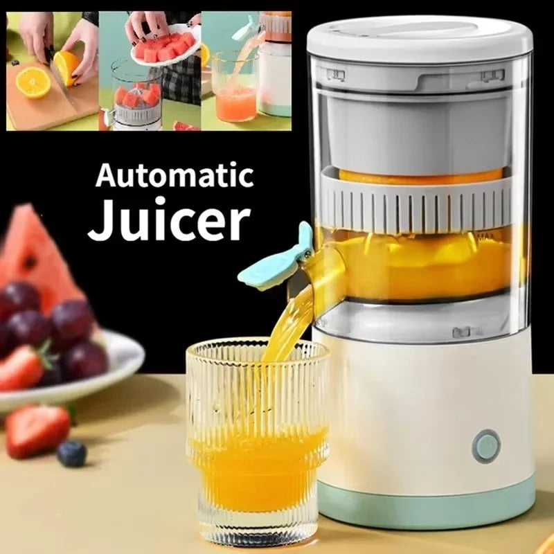 Portable Wireless Juicer - Automatic USB Rechargeable Fruit Extractor for Fresh Orange & Lemon Juice