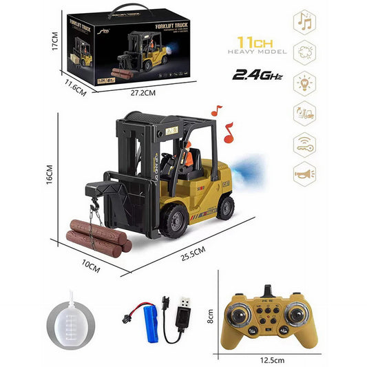 Ultimate Remote Control Forklift Truck - 2.4G Electric Crane for Kids | Perfect Birthday & Christmas Gift!