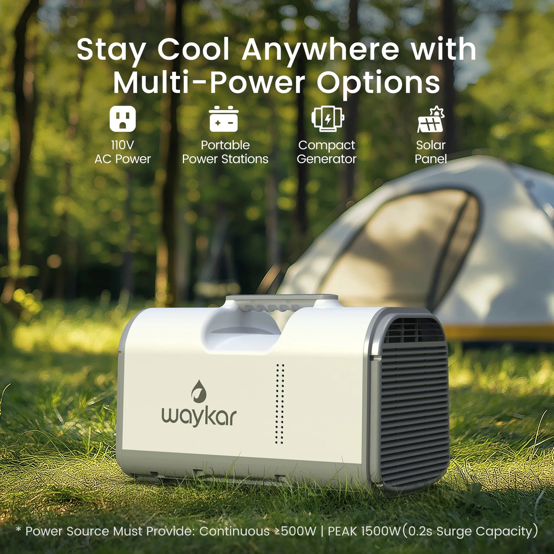 Sitvon 4500BTU Portable Air Conditioner - Perfect for Tents, Camping, and RVs up to 130 Sq. Ft. with Low Noise and Remote Control