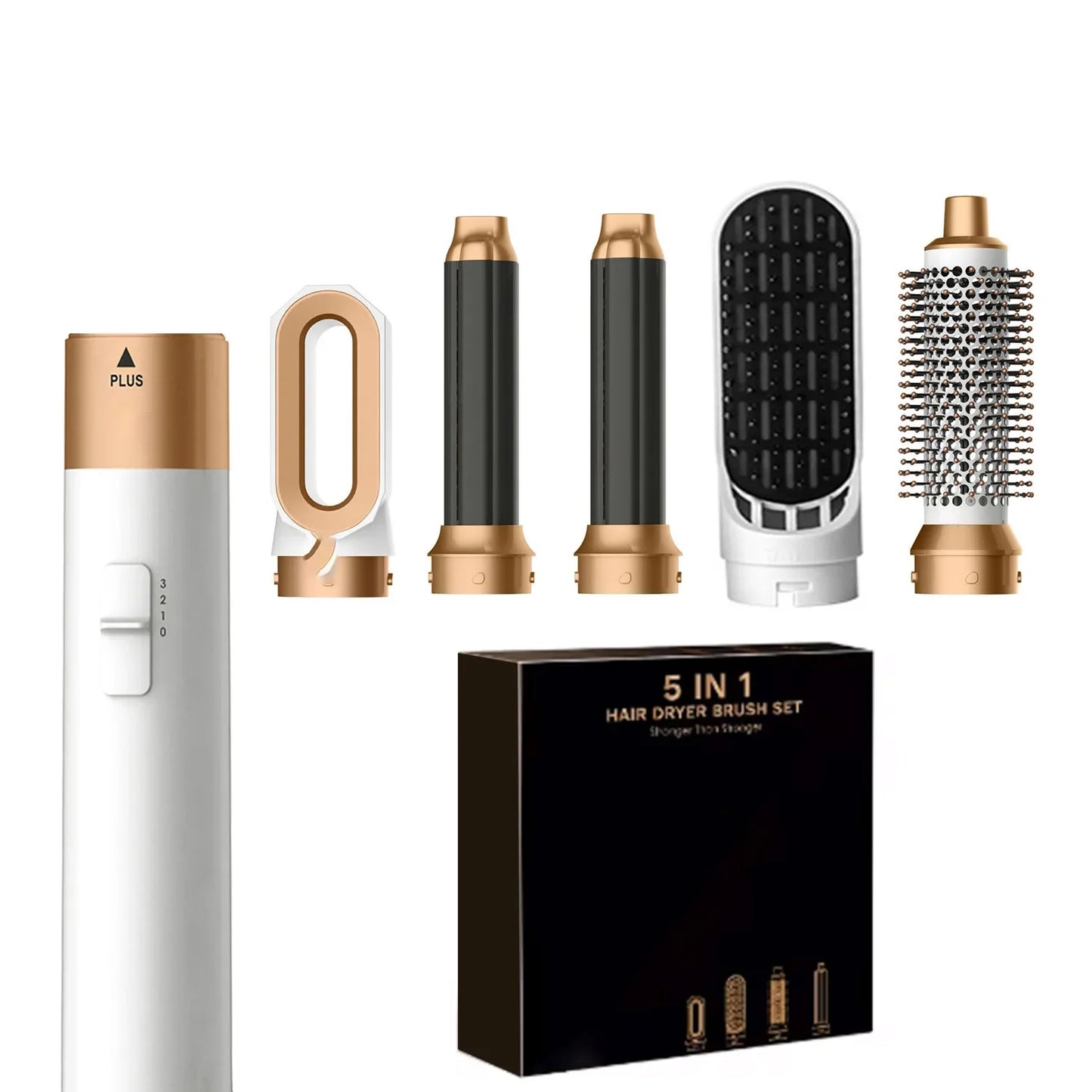 5-in-1 Multi-Function Hair Styling Set: Hairdryer, Straightener, Curling Iron & Hot Air Comb