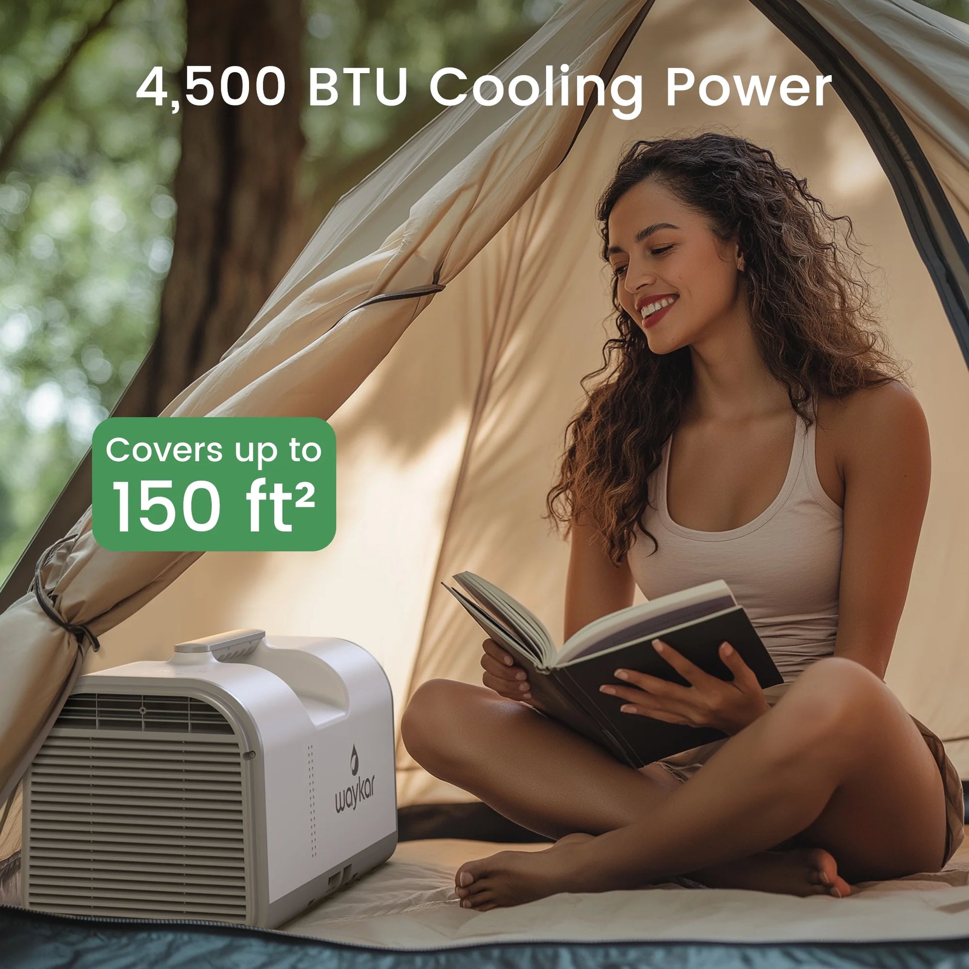 Sitvon 4500BTU Portable Air Conditioner - Perfect for Tents, Camping, and RVs up to 130 Sq. Ft. with Low Noise and Remote Control