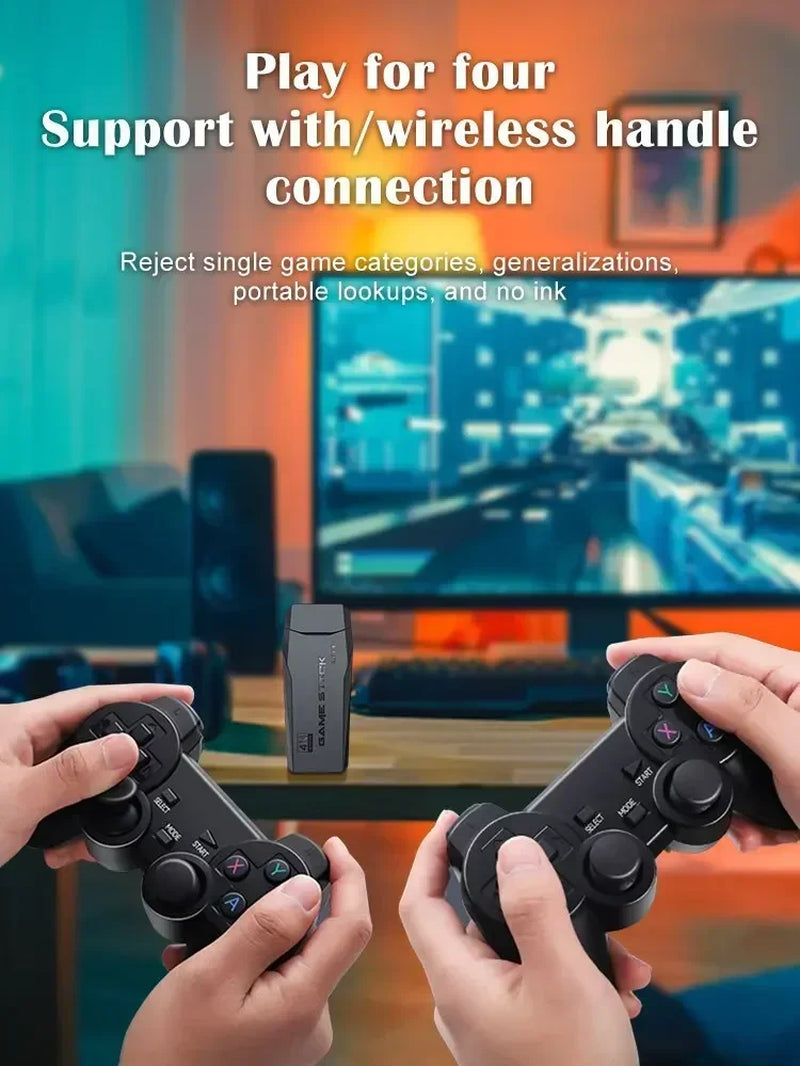 M8 Retro Video Game Console - 2.4G Wireless Stick with 10000 Games, 4K Output, Portable Dendy Gaming for TV