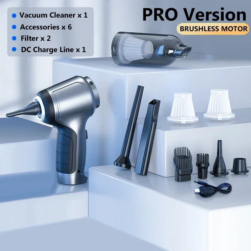 Powerful 95000Pa Cordless Handheld Vacuum Cleaner - Perfect for Car, Home, and Keyboard Cleaning!