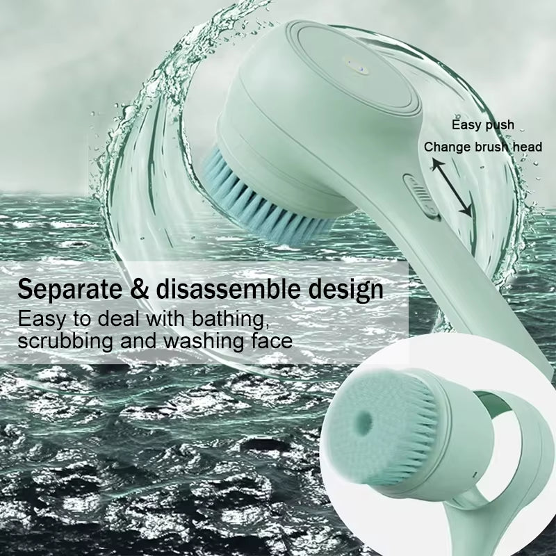 Revolutionary 2025 Electric Body Brush & Back Scrubber for Spa-Like Showers