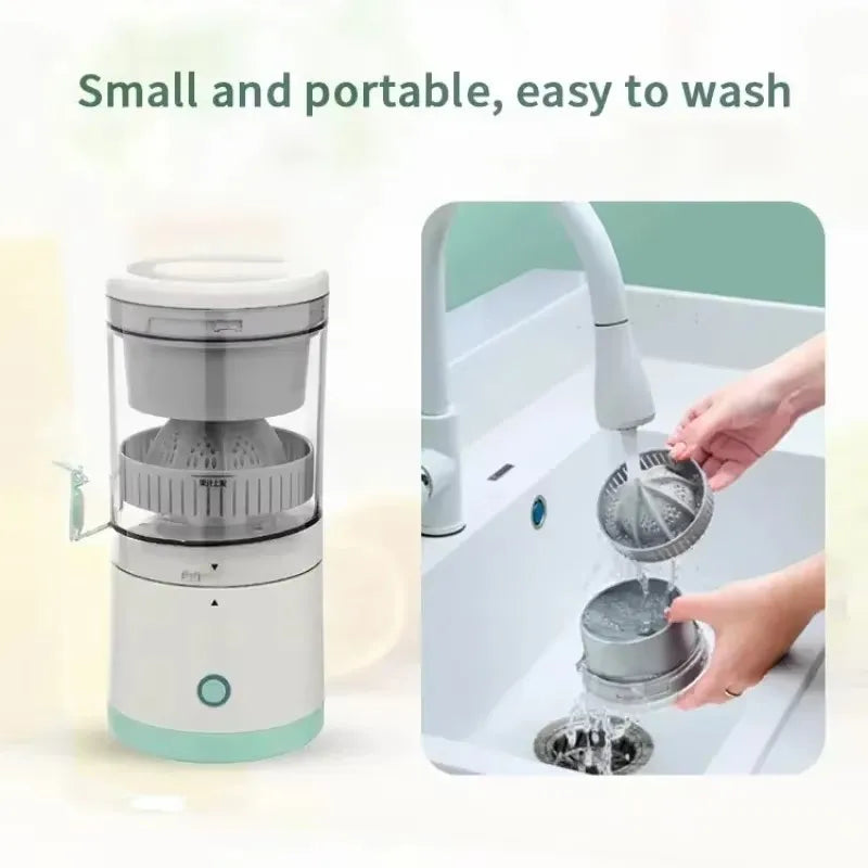 Portable Wireless Juicer - Automatic USB Rechargeable Fruit Extractor for Fresh Orange & Lemon Juice
