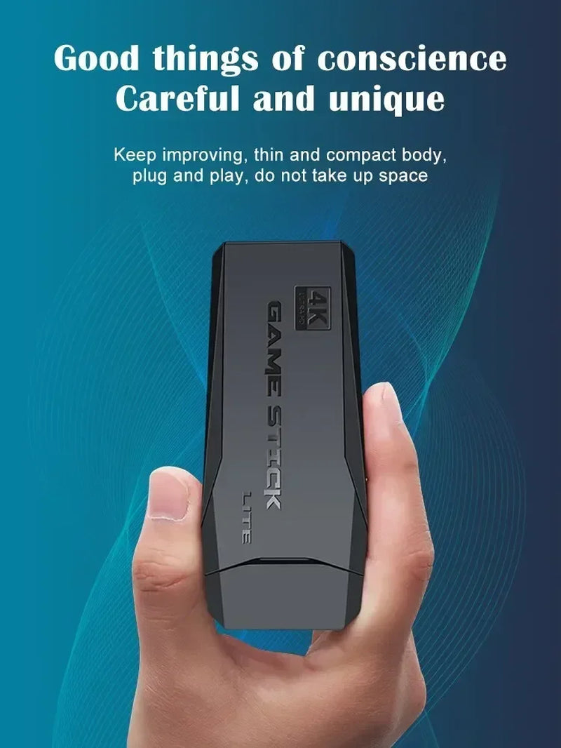 M8 Retro Video Game Console - 2.4G Wireless Stick with 10000 Games, 4K Output, Portable Dendy Gaming for TV