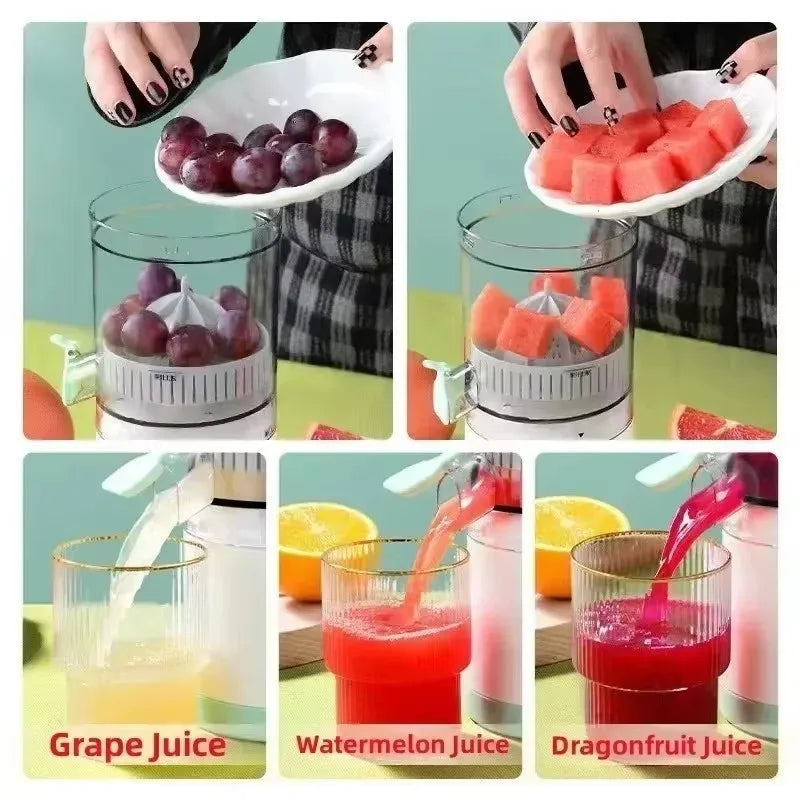 Portable Wireless Juicer - Automatic USB Rechargeable Fruit Extractor for Fresh Orange & Lemon Juice