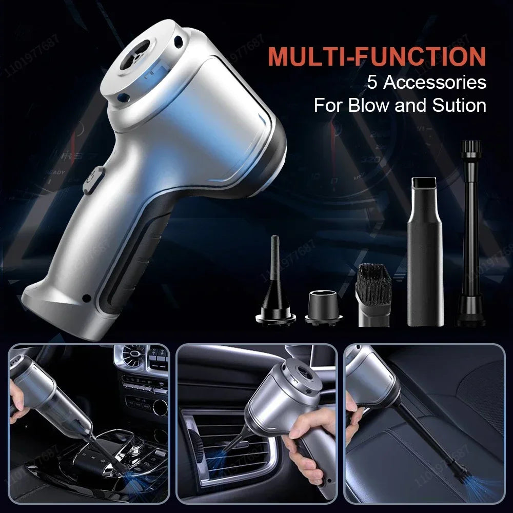 Powerful 95000Pa Cordless Handheld Vacuum Cleaner - Perfect for Car, Home, and Keyboard Cleaning!