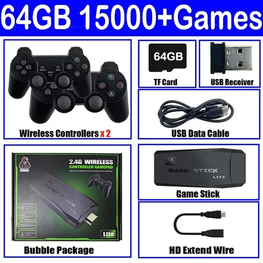 M8 Retro Video Game Console - 2.4G Wireless Stick with 10000 Games, 4K Output, Portable Dendy Gaming for TV