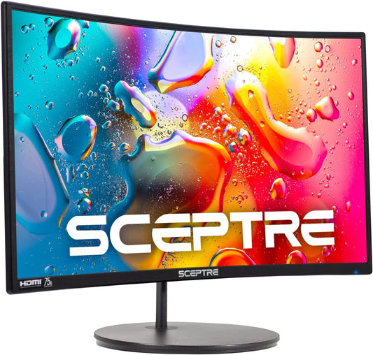 Immerse Yourself in Gaming with the Curved 24-Inch 1080P Monitor - R1500, 98% sRGB, Dual HDMI, VGA, Built-In Speakers, VESA Mount - C248W-1920RN Series