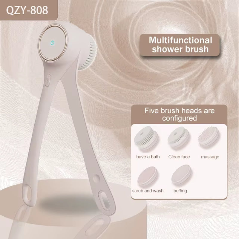 Revolutionary 2025 Electric Body Brush & Back Scrubber for Spa-Like Showers