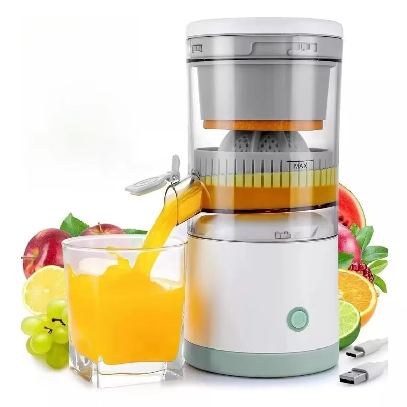 Portable Wireless Juicer - Automatic USB Rechargeable Fruit Extractor for Fresh Orange & Lemon Juice